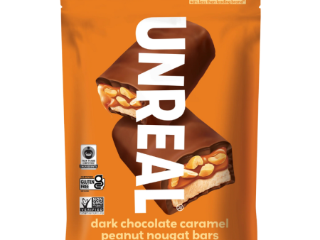 Unreal Dark Chocolate Caramel Peanut Nougat Bars 3.4oz *TPR* Online now