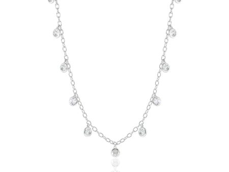 White Topaz Dewdrops Necklace Fashion