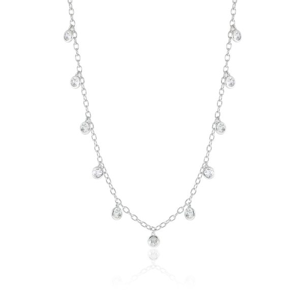 White Topaz Dewdrops Necklace Fashion