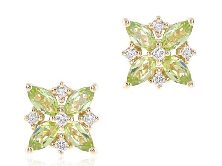 Celeste Earrings in Peridot & Diamonds Fashion