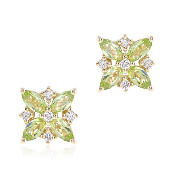 Celeste Earrings in Peridot & Diamonds Fashion