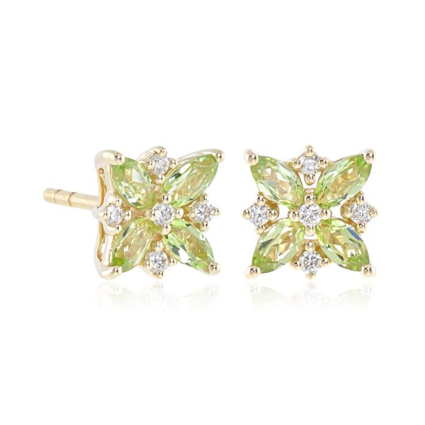 Celeste Earrings in Peridot & Diamonds Fashion