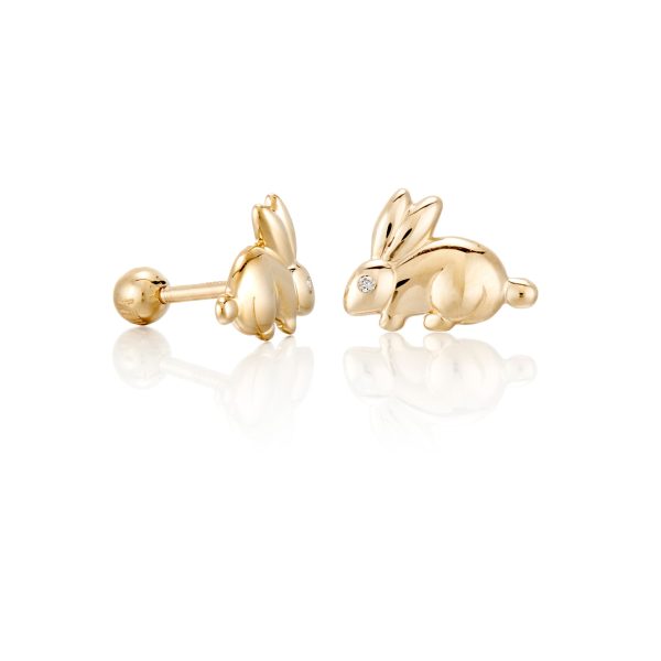 Child s Rabbit Stud Earrings Fashion