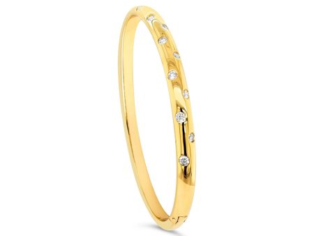 Yellow Gold Diamond Galaxy Bangle Supply