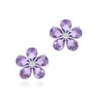 Forget-Me-Not Earrings in Amethyst & Diamonds Online Sale